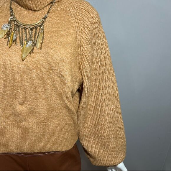 NWT TopShop Brown Snuggly Cowl Neck Cropped‎ Sweater - 8-10 - Picture 7 of 15